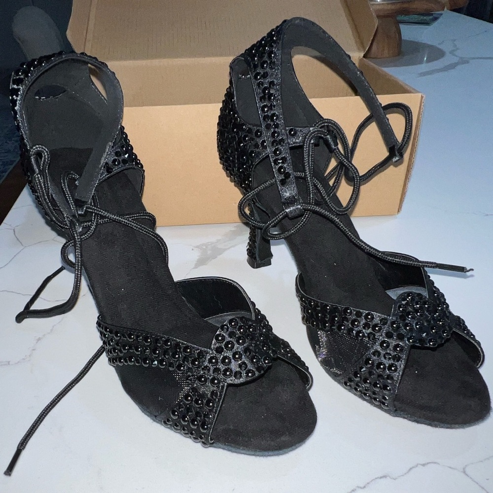 Black dance shoes